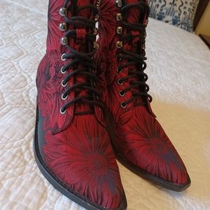 Free People X Jeffrey Campbell tapestry bootie